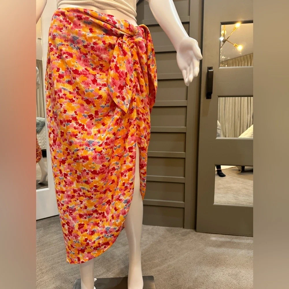 Lili Sidonio Floral Midi Skirt Size M - Picture 3 of 6